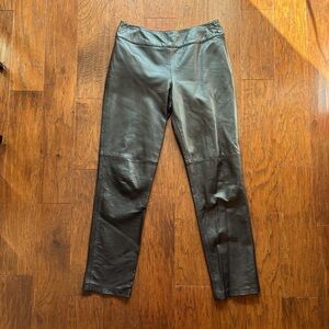 Vintage Newport News Black Leather Pant | Size 10